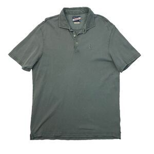 Johnnie O Surfside Polo Shirt Mens L Large Shale Gray Short Sleeve Cotton Blend